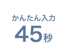 かんたん入力45秒